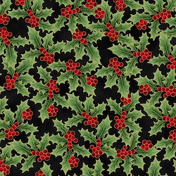 Black/Gold - Holly Berries